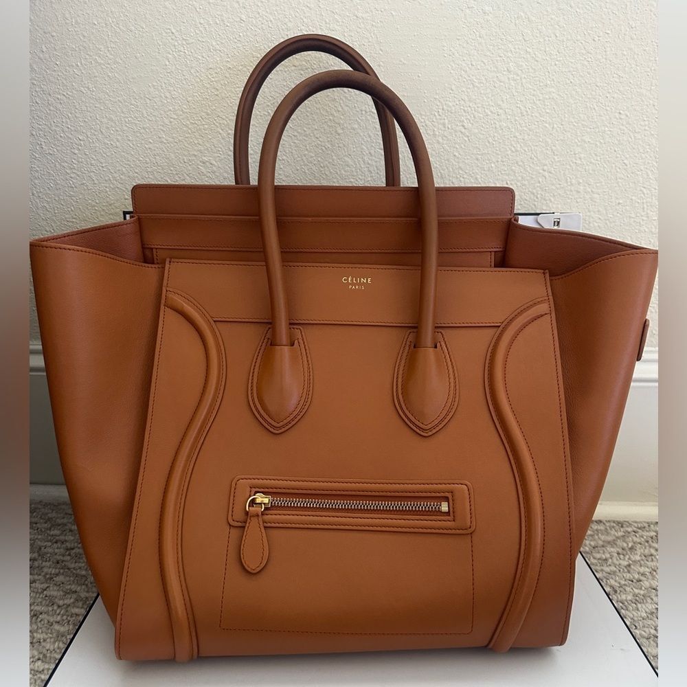 Celine Large Luggage Tote Brown Smooth Calfskin Rare Color